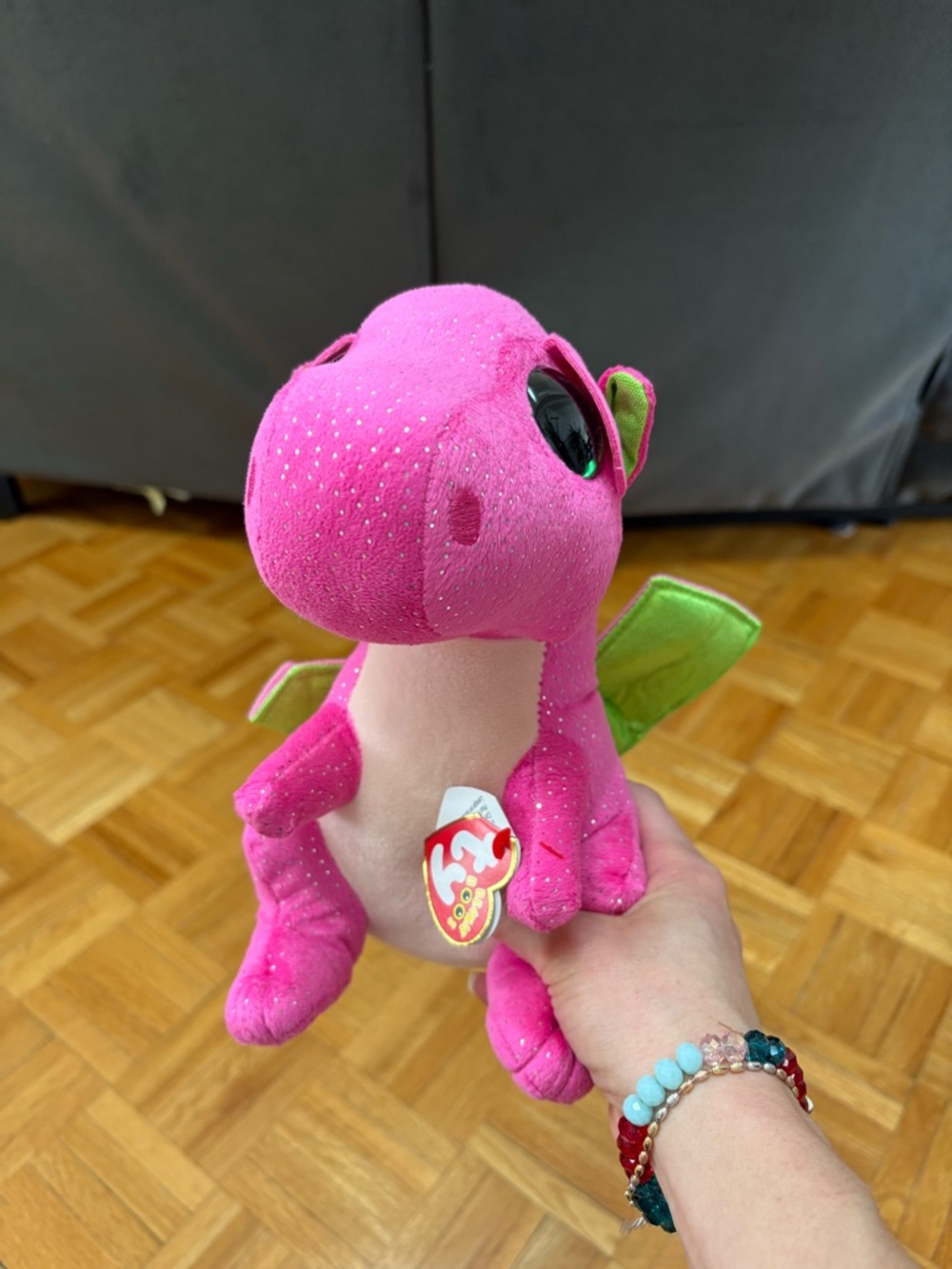 Ty Beanie Boos Pink Dragon Plush Toy 9 inch
